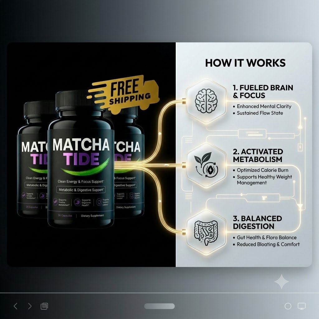 MatchaTide how it works: fueled brain and focus, activated metabolism, balanced digestion
